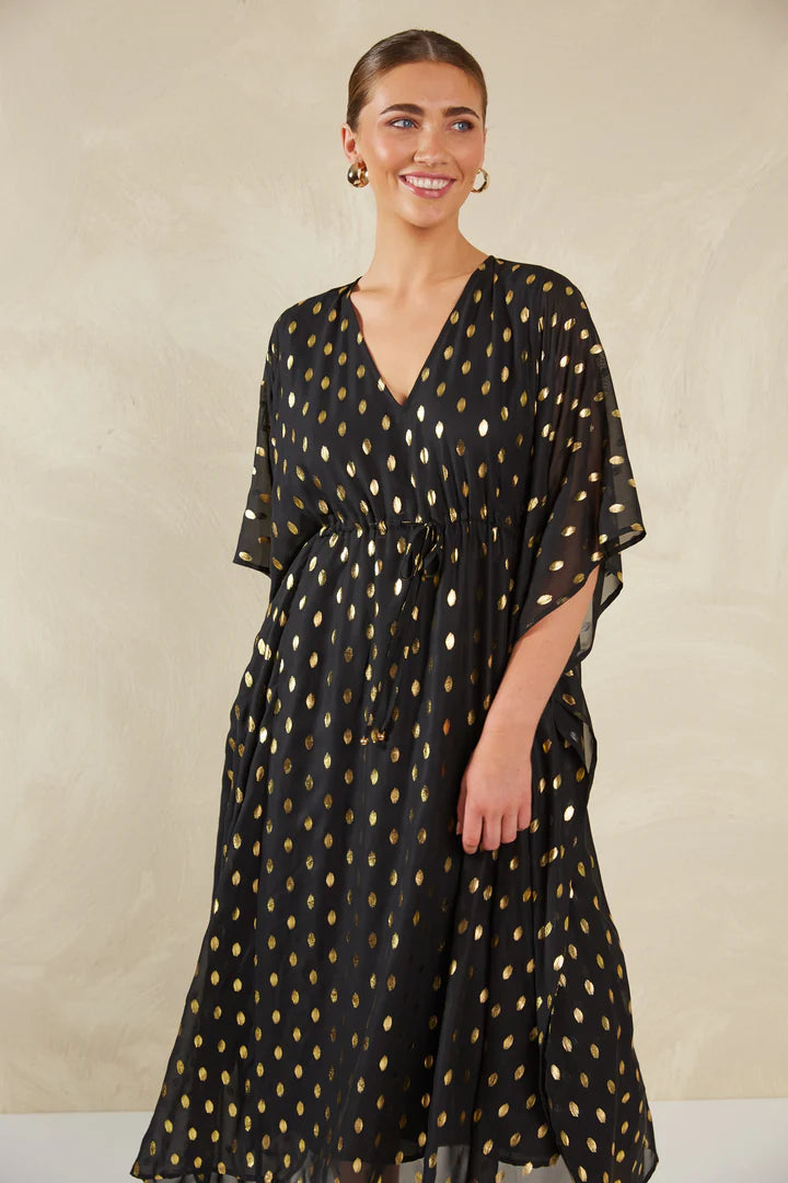 Luxe Kaftan Dress - Black