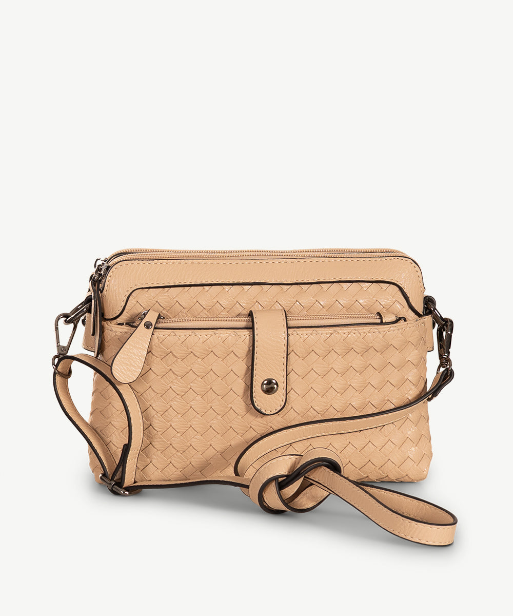 Sassy Duck Riley Cross Body Bag in Beige