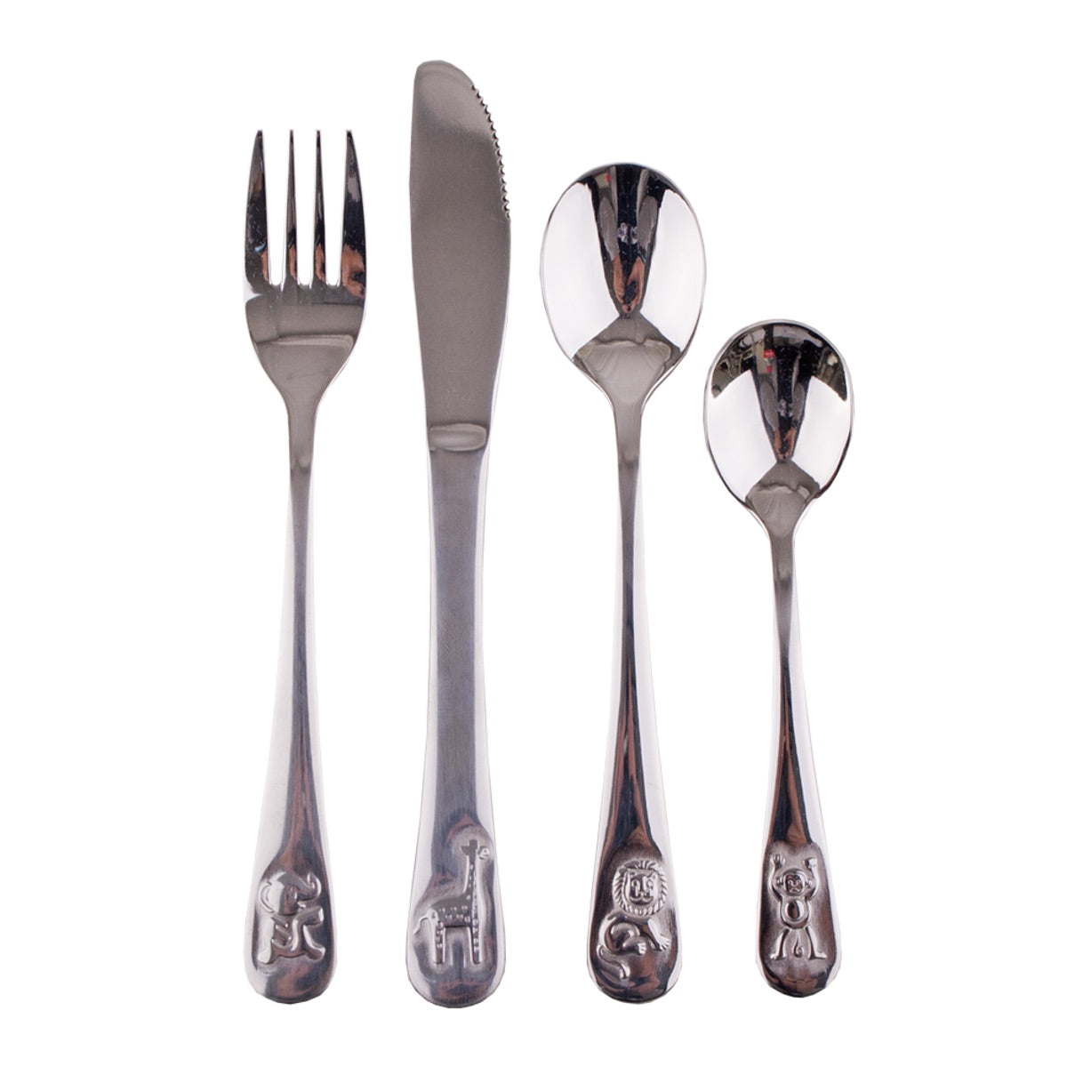 Kids Cutlery Set 4-Piece Zoo