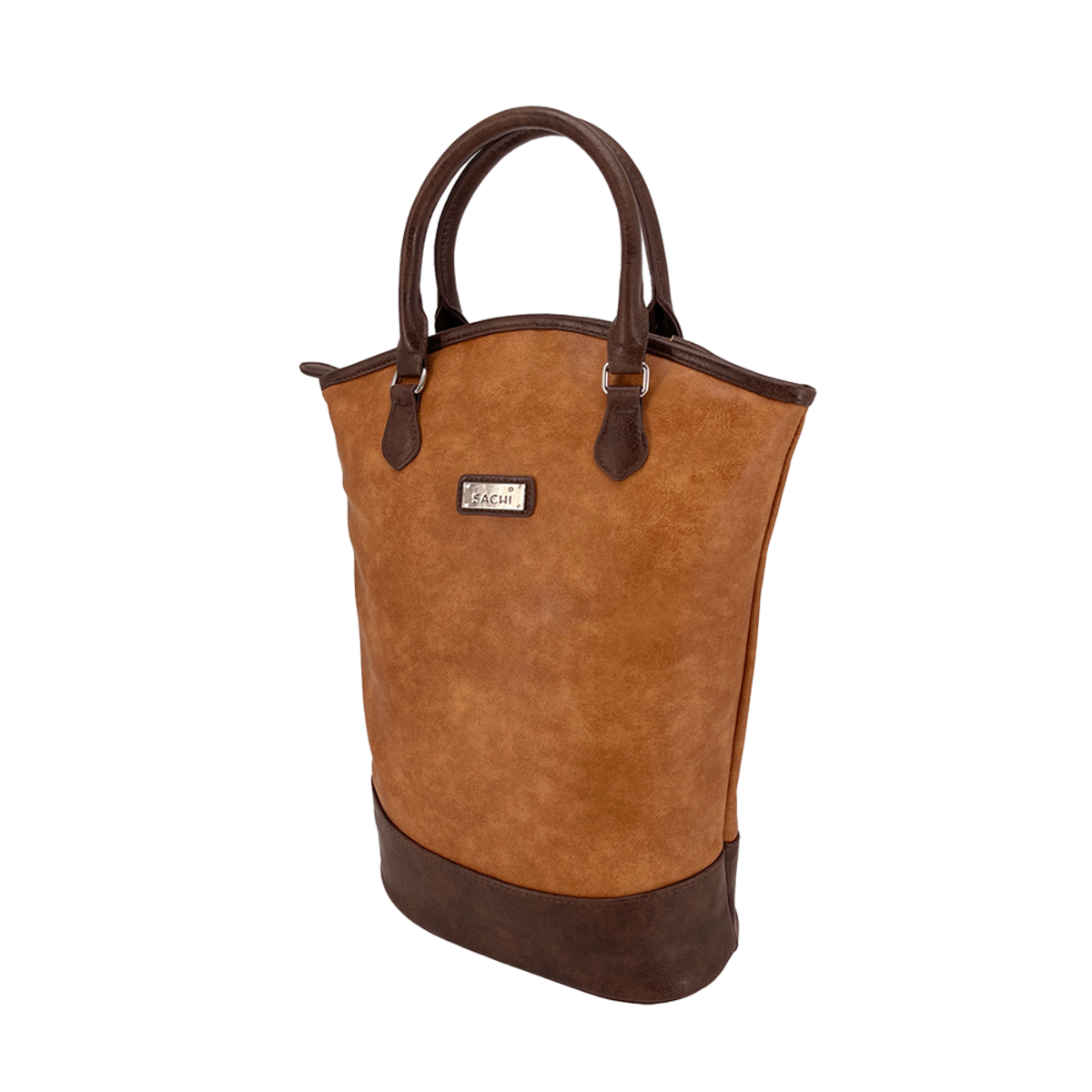 Sachi Two Bottle Wine Tote - Tan