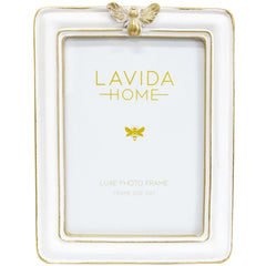 Frame 5x7 Bee White Gold