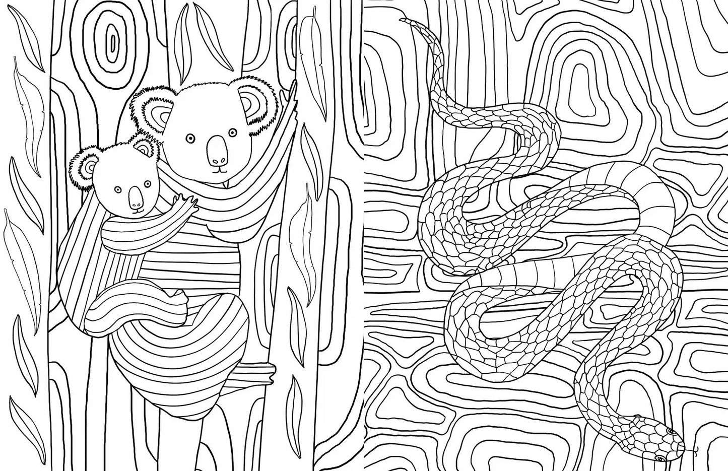 Colouring Book Australian Animals