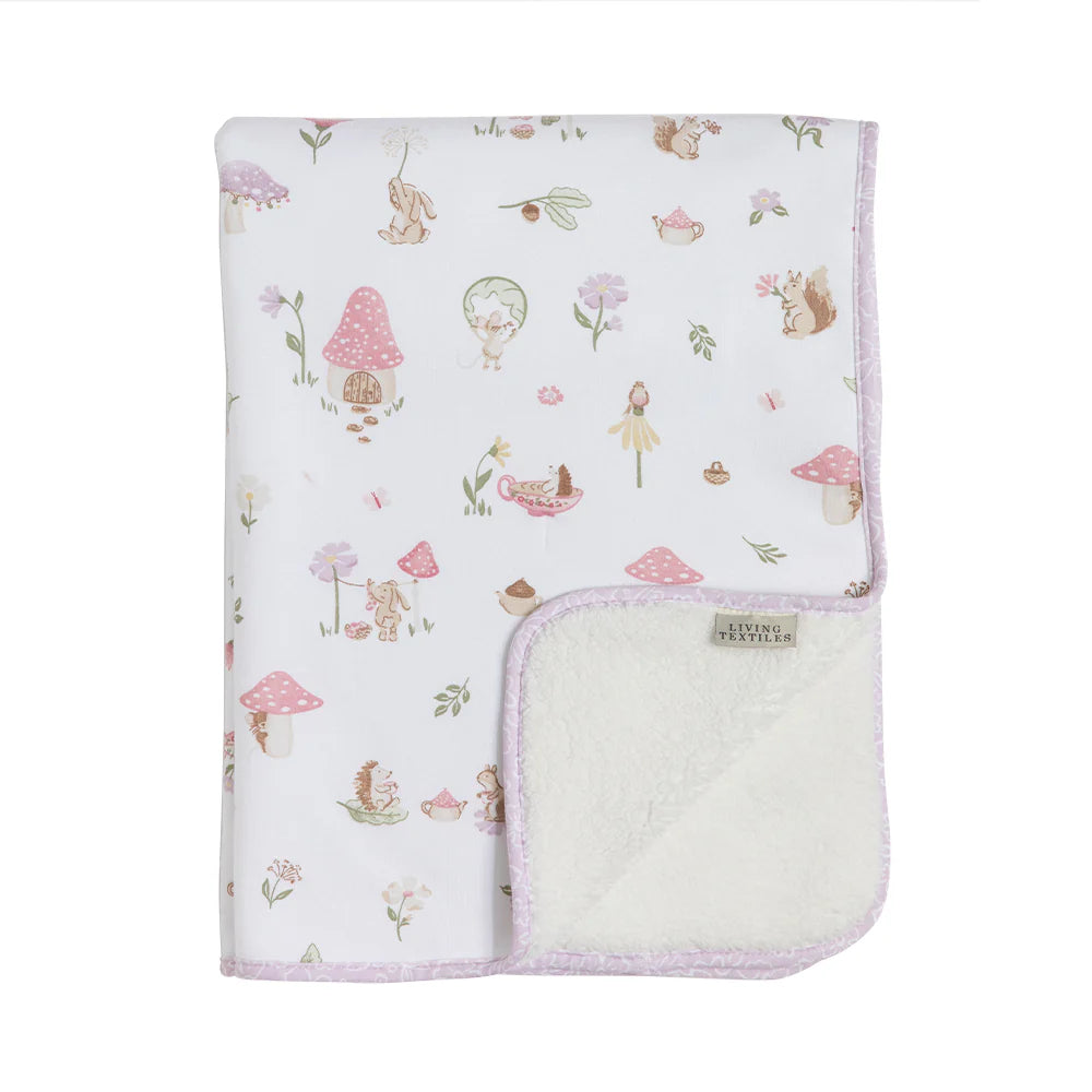 Organic Cotton Jersey Sherpa Pram Blanket