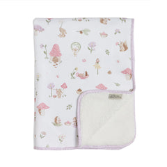 Organic Cotton Jersey Sherpa Pram Blanket