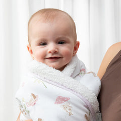 Organic Cotton Jersey Sherpa Pram Blanket