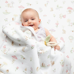 Organic Cotton Jersey Sherpa Pram Blanket