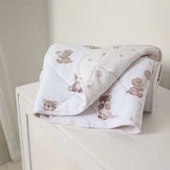 Cuddly Bear Organic Cotton Reversible Cot Comforter