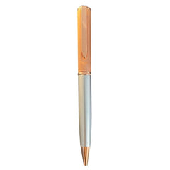 Rose Gold Satin Pen - Silver