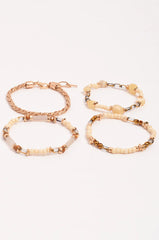 Four-Piece Bracelet Set – Camel
