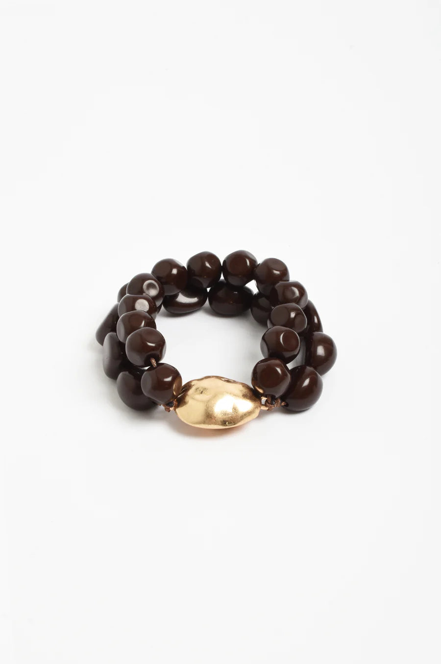 Double Strand Resin Bracelet – Chocolate