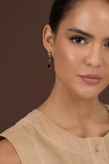 Glass Teardrop Event Earrings – Chocolate