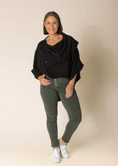 Super Soft Cowl Neck Top – Dolman Sleeve Pullover