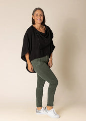 Super Soft Cowl Neck Top – Dolman Sleeve Pullover