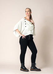Super Soft Cowl Neck Top – Dolman Sleeve Pullover