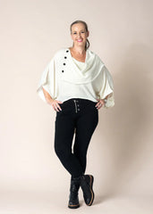 Super Soft Cowl Neck Top – Dolman Sleeve Pullover