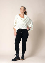 Super Soft Cowl Neck Top – Dolman Sleeve Pullover
