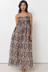 Adorne Indra Pintuck Maxi Dress – Zebra