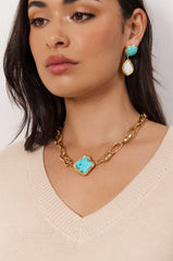 Turquoise Centre Event Chain Necklace
