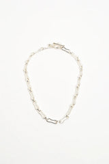 Vintage Link Toggle Necklace – Silver