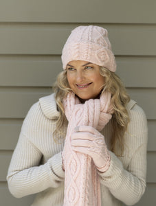 Aspen Cable Beanie Pink