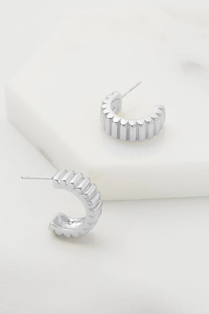Zafino Alex Hoop Earrings Silver