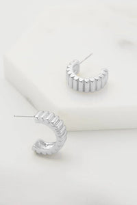 Zafino Alex Hoop Earrings Silver