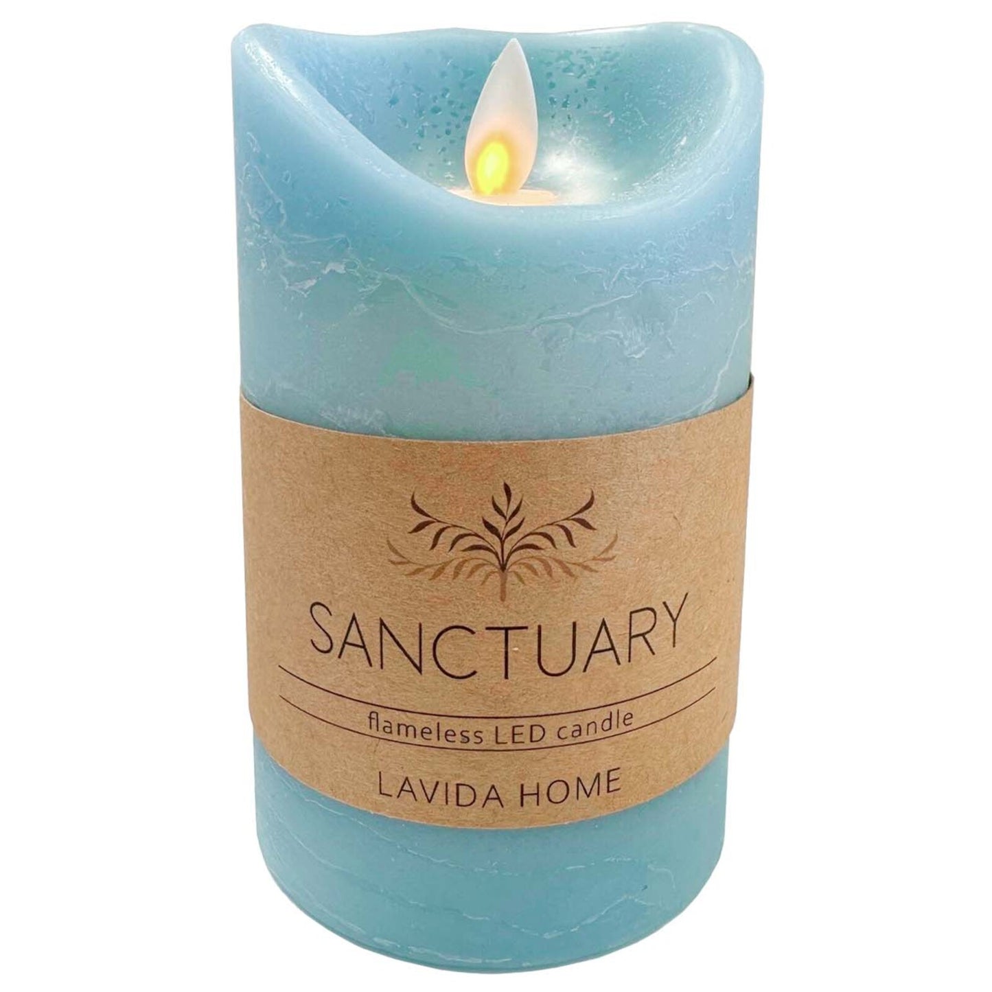 Large Flameless Candle - Blue