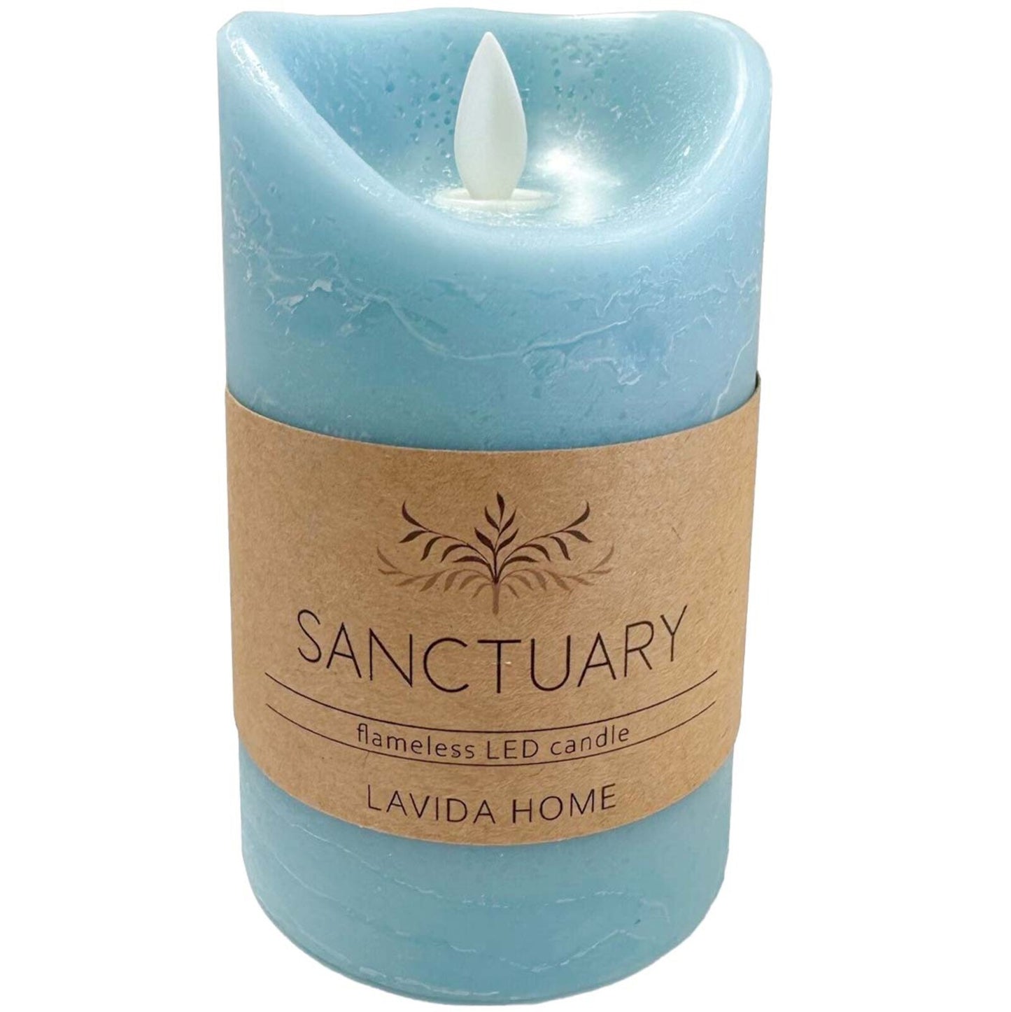 Large Flameless Candle - Blue