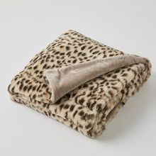 Load image into Gallery viewer, Jiggle &amp; Giggle Animal Print Faux Fur Baby Blanket