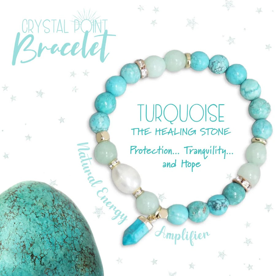 Bracelet Turquoise Crystal Set