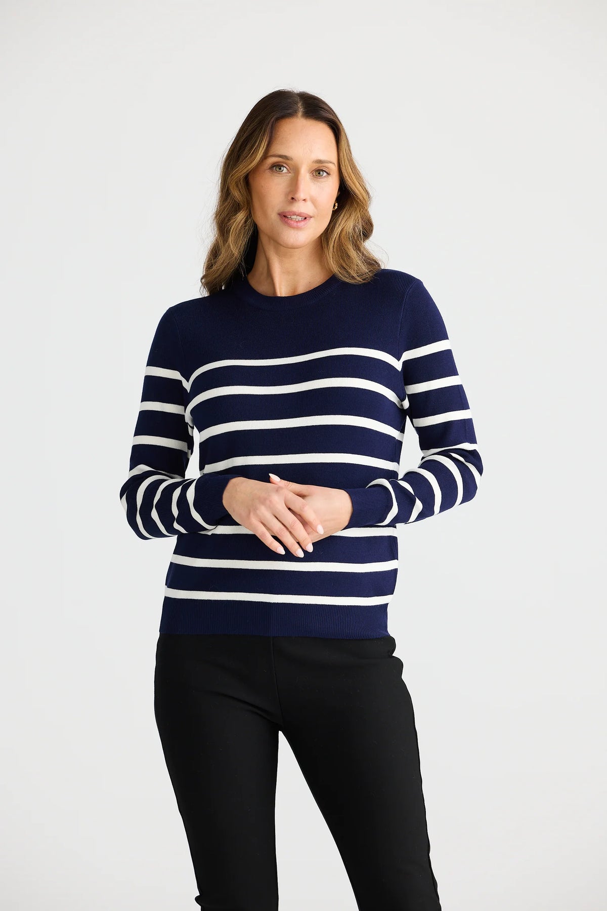 Cleo Knit – Striped Fitted Knit Top