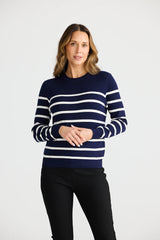 Cleo Knit – Striped Fitted Knit Top
