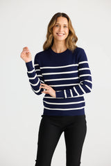 Cleo Knit – Striped Fitted Knit Top