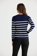 Cleo Knit – Striped Fitted Knit Top