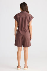 Portia Shirt - Chocolate
