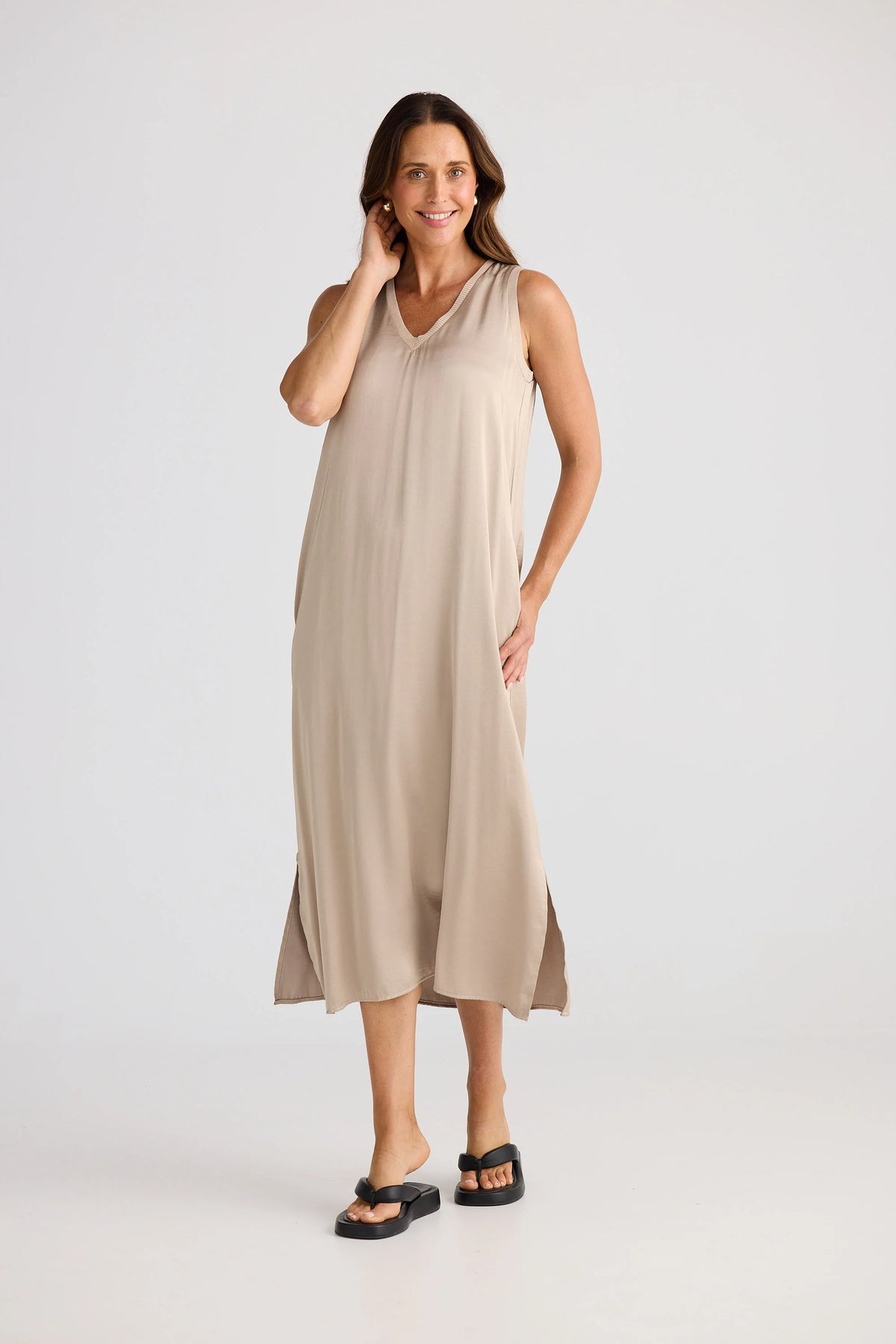 Celine Dress – Taupe