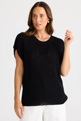 Limo Knit Tee – Black