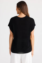 Limo Knit Tee – Black