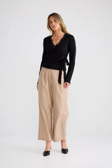 Brave & True Brigitte Wrap Top - Black