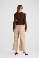 Brave & True Brigitte Wrap Top - Espresso
