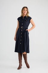 Mayfair Shirt Dress – Navy
