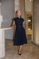Mayfair Shirt Dress – Navy