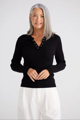 Brave & True Rocca Knit Top - Black