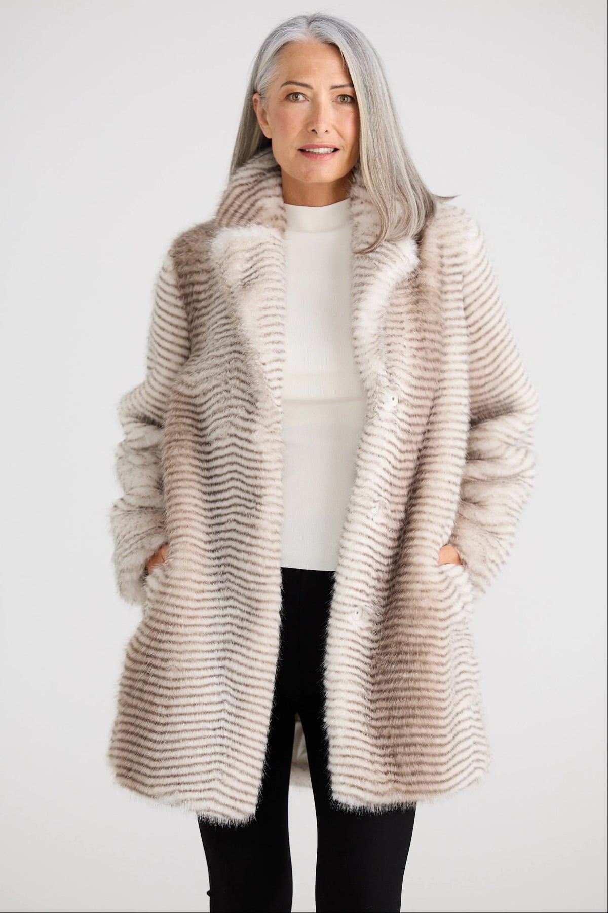 Brave & True Jungle Coat - Grey Stripe