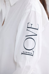 Gemma Shirt in White All You Need - detail view, Brave & True