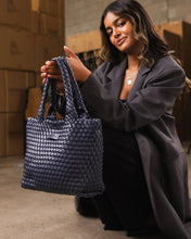 Load image into Gallery viewer, Louenhide Baby Cruiser Navy Woven Tote Bag