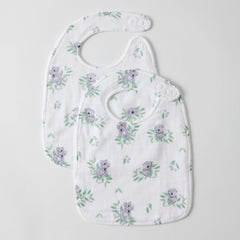 Jiggle & Giggle Koala Cuddles Muslin Bib 2 Pack