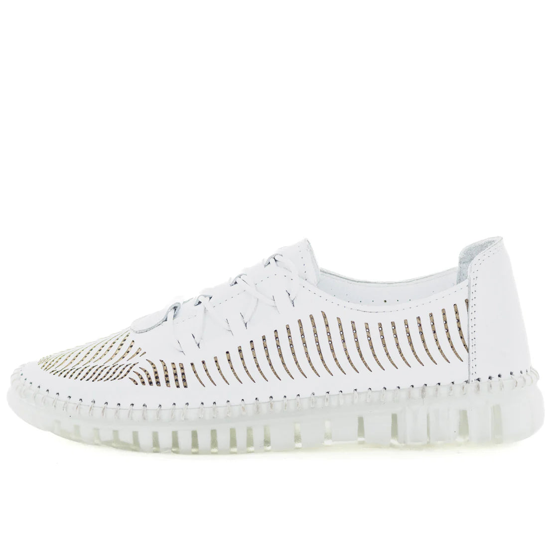 Soft Tread Bikky Leather Sneakers - White