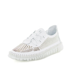 Soft Tread Bikky Leather Sneakers - White