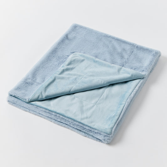 Jiggle & Giggle Inka Faux Fur Baby Blanket Pale Blue